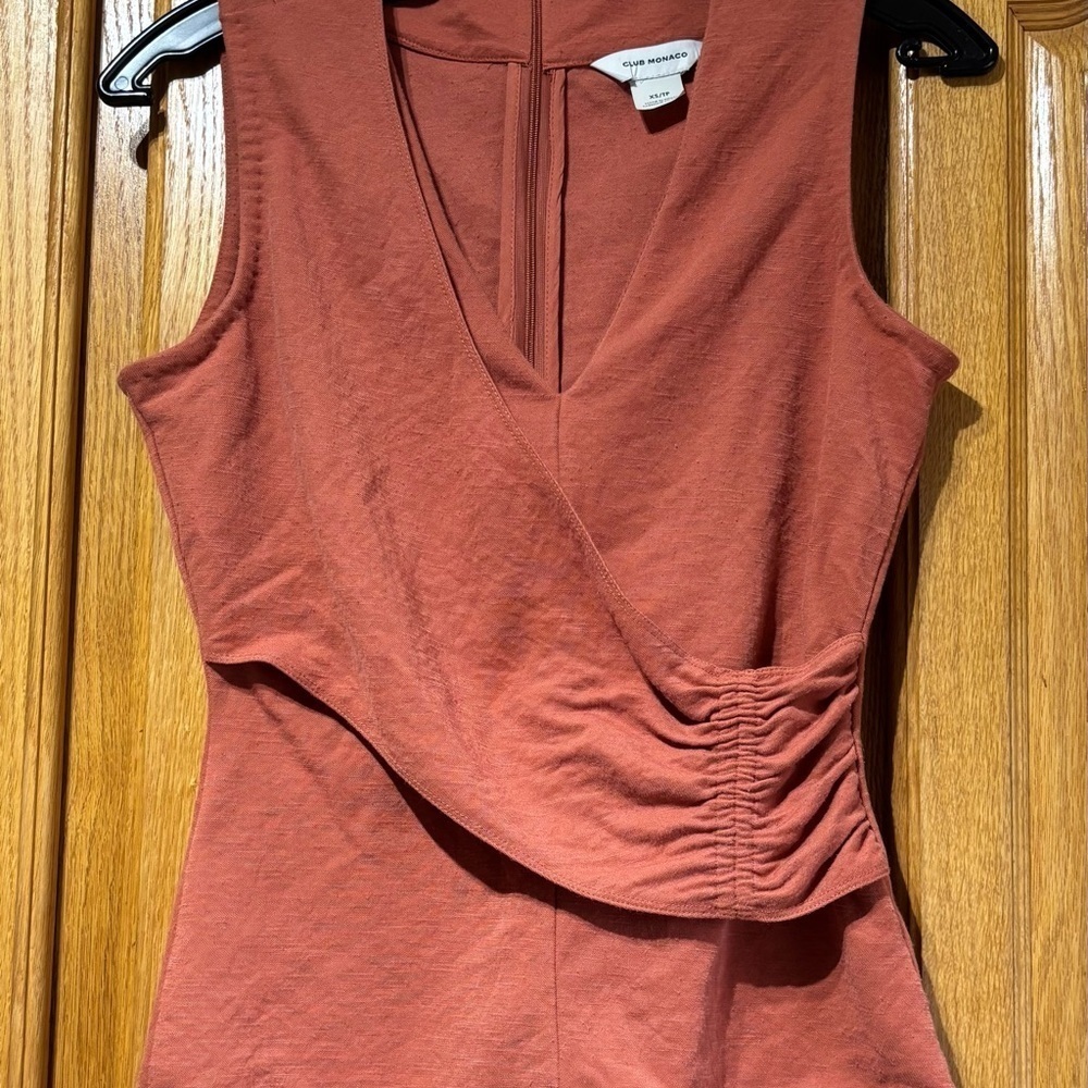 Club Monaco Viscose Women's Rust Sleeveless Summer Tank Top Blouse XS